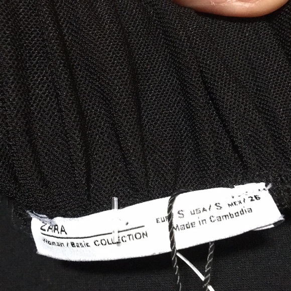 Zara Black Crepe Off The Shoulder Maxi Dress oh. - Picture 11 of 11